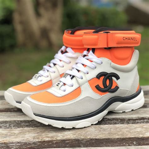 chanel sneakers fall 2021|chanel orange high top sneakers.